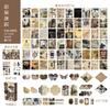93pcs Vintage material paper+Sticker set Creativity Decorative Hand Account Adhesive Diy Diary Album Scrapbooking Craft Supplies