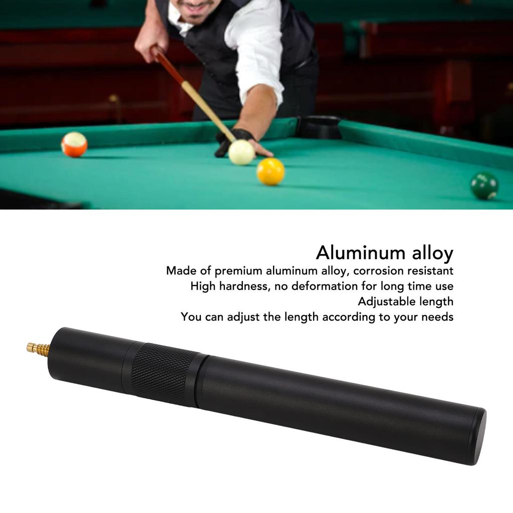 Billiards Pool Cue Extension Aluminum Alloy 9inch Pool Cue Extension Billiards Accessory for Outdoor Billiards