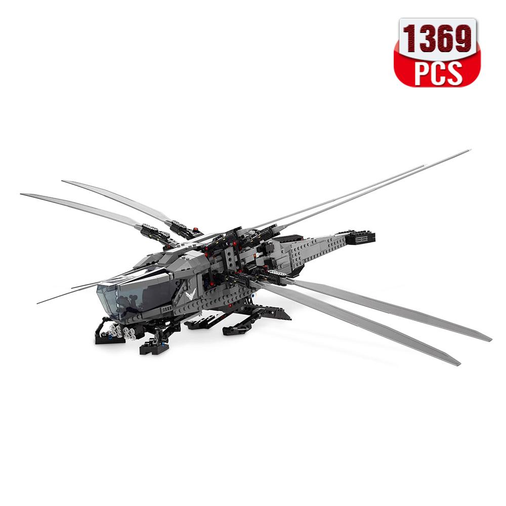 

Конструктор Dune Atreides Royal Ornithopter, совместим с lego Icon Dune Royal Atreides 10327, идеальный подарок для поклонников фильма «Дюна»