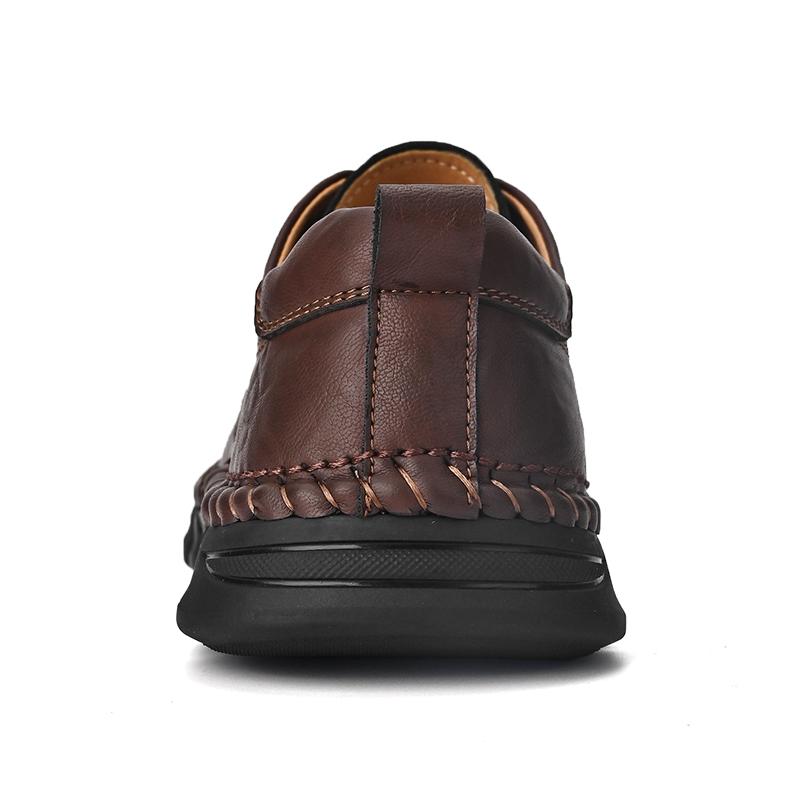 Handmade Casual Leather Shoes Men Loafers Comfortable Moccasins Men Flats Shoes Genuine Leather Men Shoes