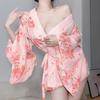 Elegant Sakura Yukata Kimono Bathrobe: Large Pajamas, Cozy Nightdress, Sexy Lingerie