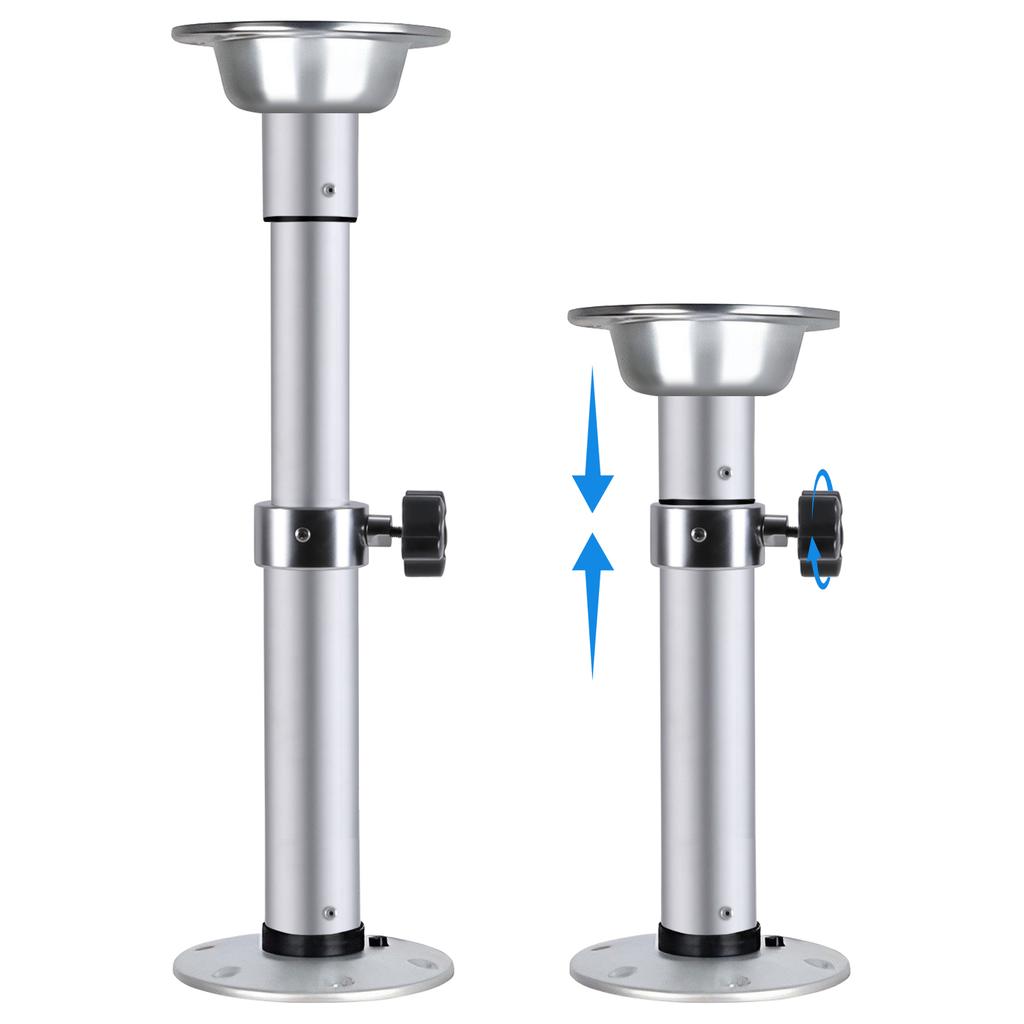 Detachable Aluminum Alloy Stand Base 3 Levels Telescoping Mounting Frame One-Leg Lifting System for Boat Yacht Motorhome Caravan