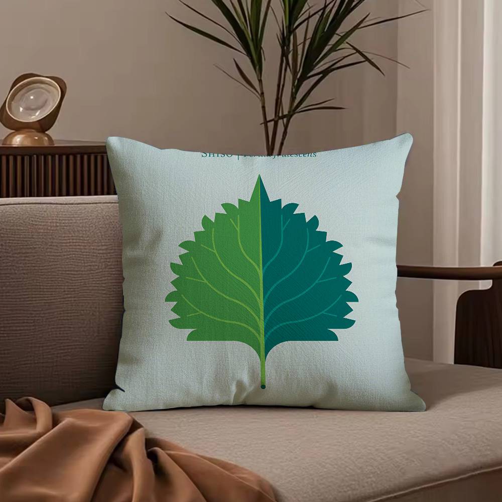 Simple Flower Art Pillow Case Anti-dustmite Pillowcase Invisible Zipper Silky Short Plush Sofa Cushion Cover