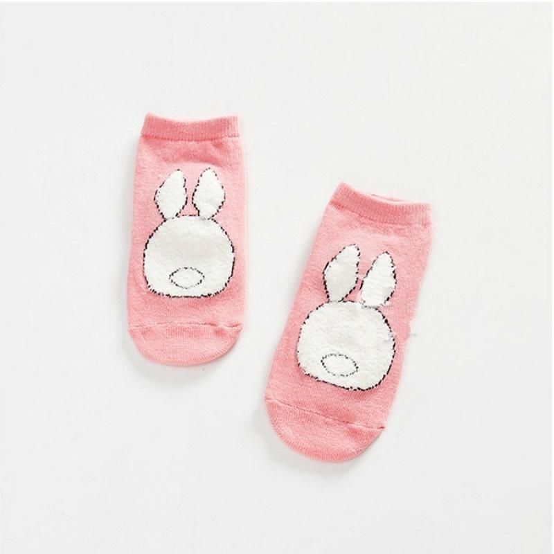 1 Pair Girl Boy Animal Cotton Anti-slip Kids Baby Socks Cartoon Animal Rabbit Socks for Newborns Inf