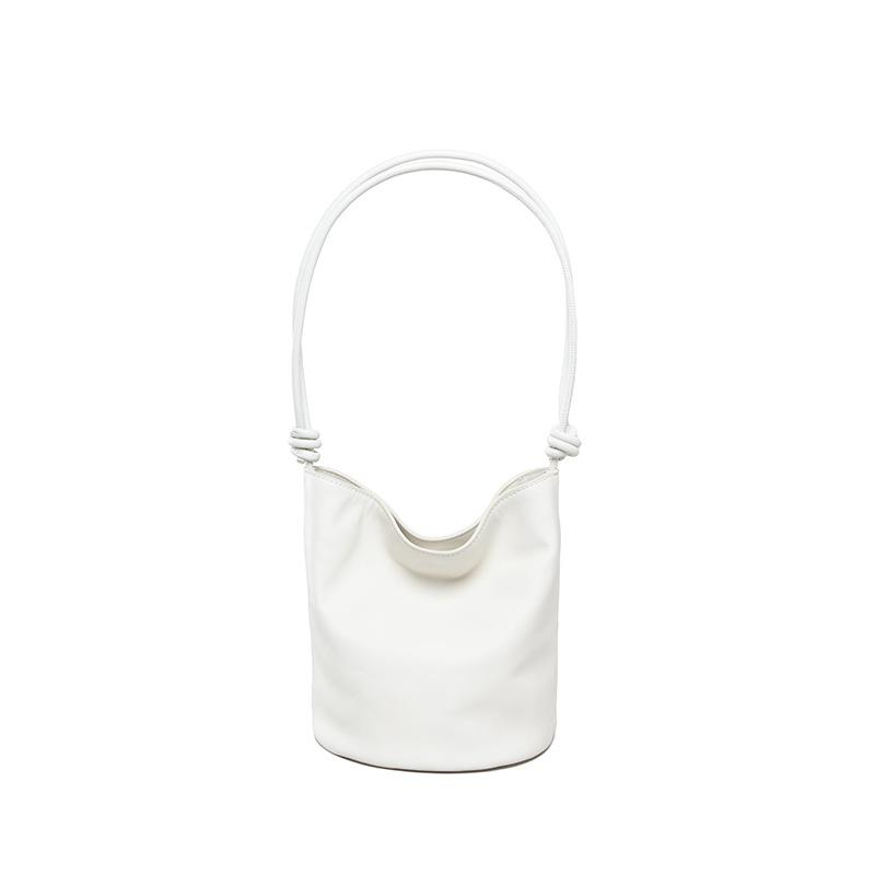 

Весна 2025 новая наплечная сумка первый слой коровьей кожи женская кожаная сумка женская мода простой ветер сумка-мессенджер сумка-ведро белый