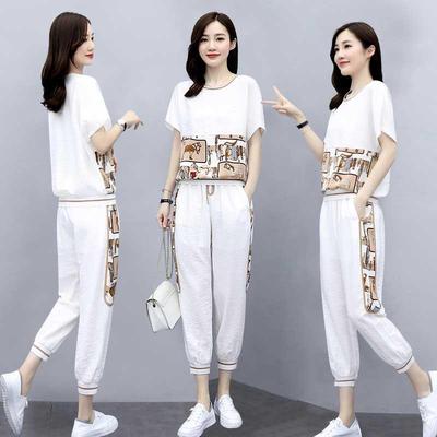 Schickes Sommer 2022 Damen Schlankheits-Jogger-Set - Stilvolles altersreduzierendes zweiteiliges Freizeitoutfit