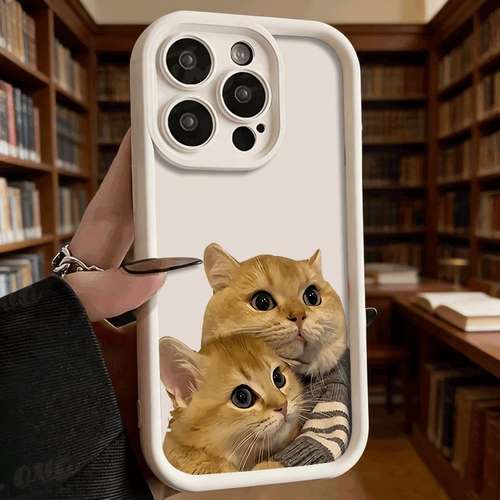 Adorable Orange Cats In Sweater Phone Case for iPhone 17 16 15 14 13 12 11 Pro Max Plus Anti Scratch, Gel Flexible Protective