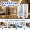 ABS Plastic Soap Dispenser 350ml Capacity Single Cup Double Cup Shampoo Dispenser Silver Refillable Lotion Dispenser Home Hotel