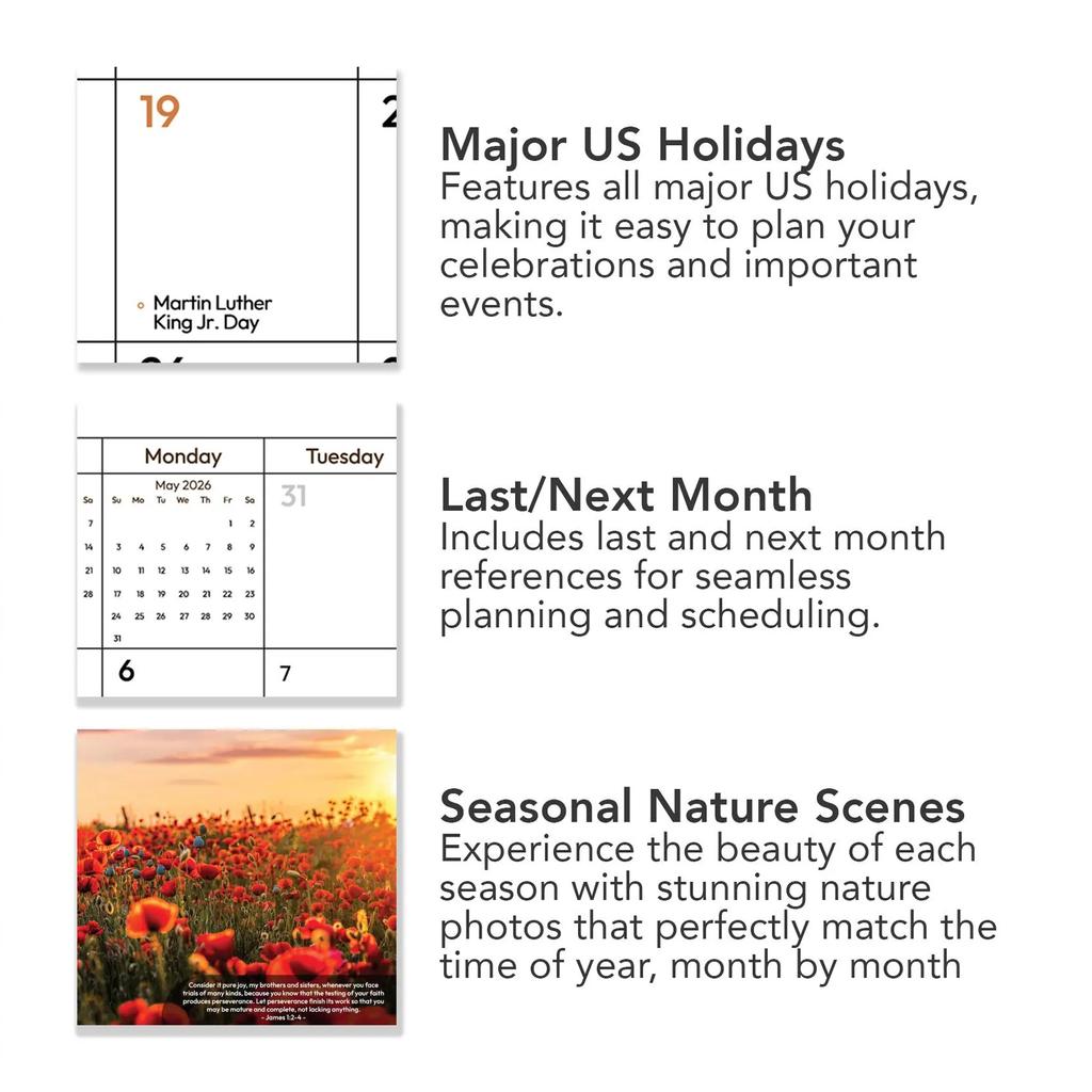 Wall Calendars, Bible Verse Art Prints, Bible Verse Calendars, Watercolor Bible Verse Designs