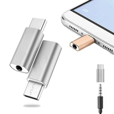 Écouteurs universels en métal type-c femelle à Jack mâle 3.5mm, adaptateur de casque, haut-parleur