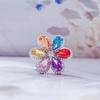 Colorful Sunflower Adjustable Ring: Fashionable, Versatile, Light Luxury Design for Women