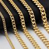Stainless Steel Six-Sided Polished Cuban Bracelet: 3.5/5/7mm, Hip-hop Style, Simple and Trendy