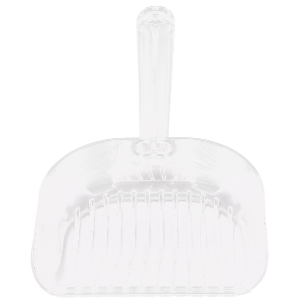 Cat Litter Scoop ABS 5mm Spacing Filtering Design Cat Poop Shovel with Ergonomic HandleTransparent Crystal Style