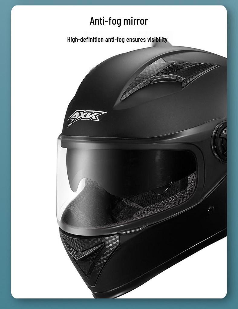 Men’s Anti-Fog Winter Motorcycle Helmet - Full Coverage, Warm, Electric Car Compatible