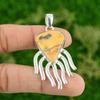Daughters Day Sale Sterling Silver Pear Maligano Jasper Stone Pendant Jewelry