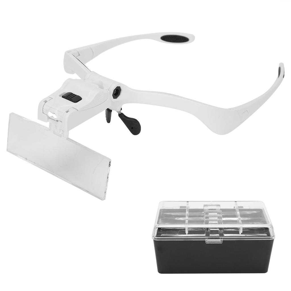 1.0x 3.5x Magnifying Glass LED Light Head Loupe Eyelash Extension Headband Magnifier