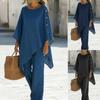 Spring Summer New Arrival Women's Casual Solid Color Loose Denim 2 Piece Set Outfits, Popular Crossborder Women's Clothing
