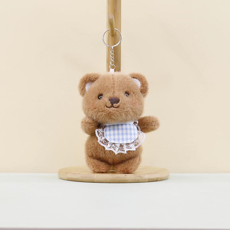 Ultra Soft Short Plush Bear Keychain Adorable Stuffed Animal Toy For Bags