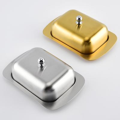 Stainless Steel Butter Box Butter Plate Western Butter Box Cheese Cheese Box European Bread Box Pastry Plate