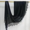 Cotton Turbans Head with Lace Trim Head Wraps New Islamic Crinkle Shawl
