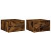 Wall Mounted Nightstands (2 pcs) Smoked Oak 35 x 35 x 20 cm