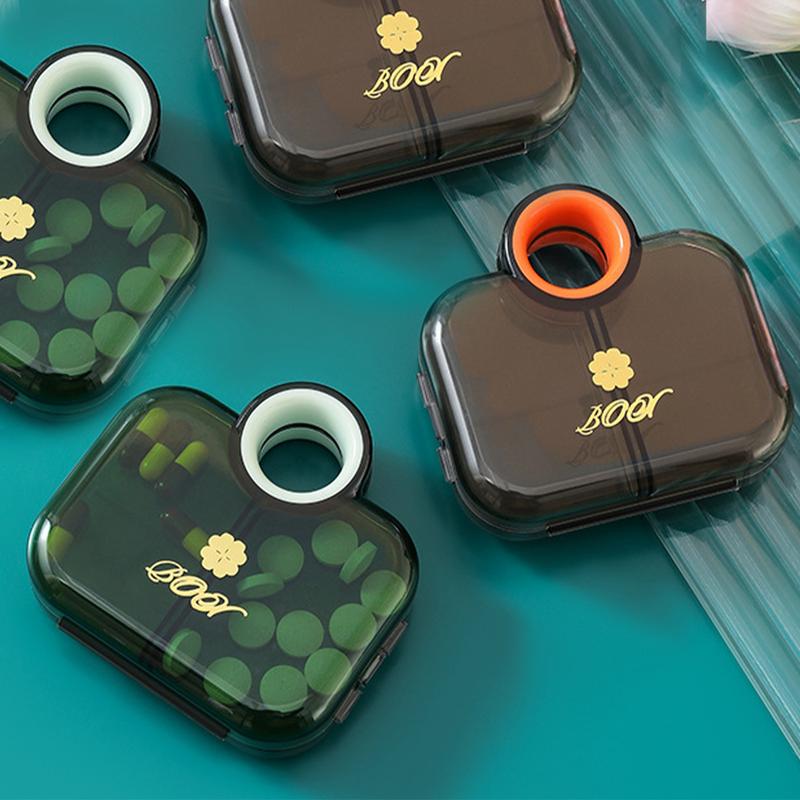 Portable Pill Organizer 6 Compartments Travel Pill Organizer Compact Medication Container Supplement Storage For Family Friends