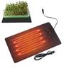 Heat Mat for Plants Waterproof PVC Leather Plant Heating Pad USB Germination Heat Mat Even Heating 3 Adjustable Temp Settings