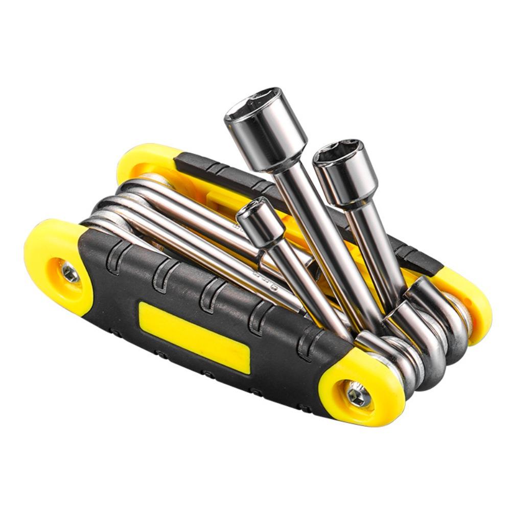 Multifunction 6 in 1 Socket Wrench High Hardness Screwdriver Wrench Folding Socket Wrench  Bicycle