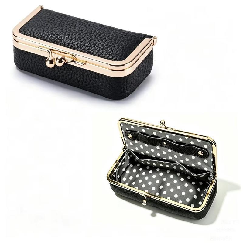 Womens Kiss Lock Jewelry Organizer Multifunctional Glasses Case Travel Essential Lipstick And Cosmetic Organizer