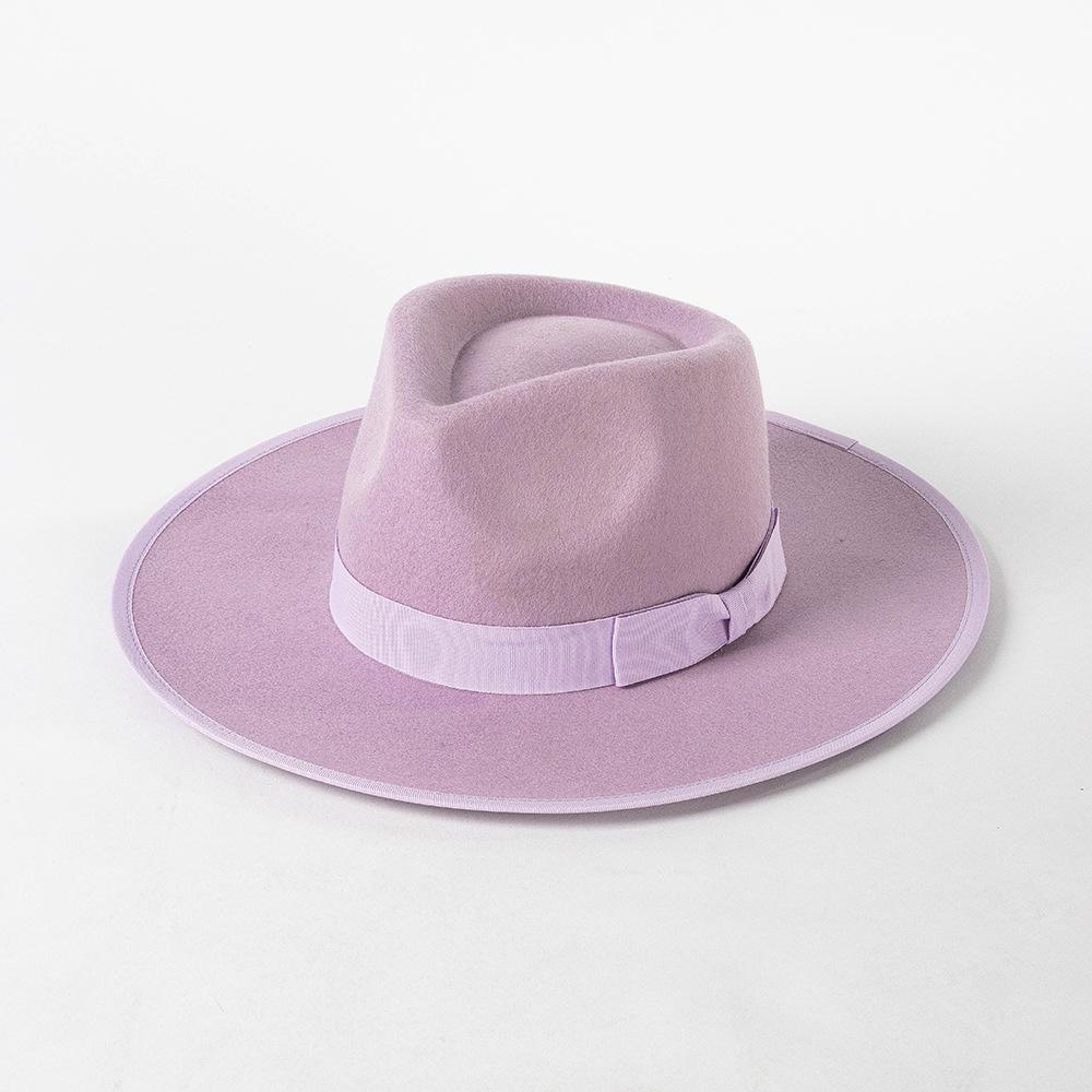 Cappello Fedora di Marca di Lusso per Donna Cappello Panama Cappelli Jazz per la Chiesa Cappelli Invernali Eleganti in Lana Cappello Rosa Cappello da Matrimonio