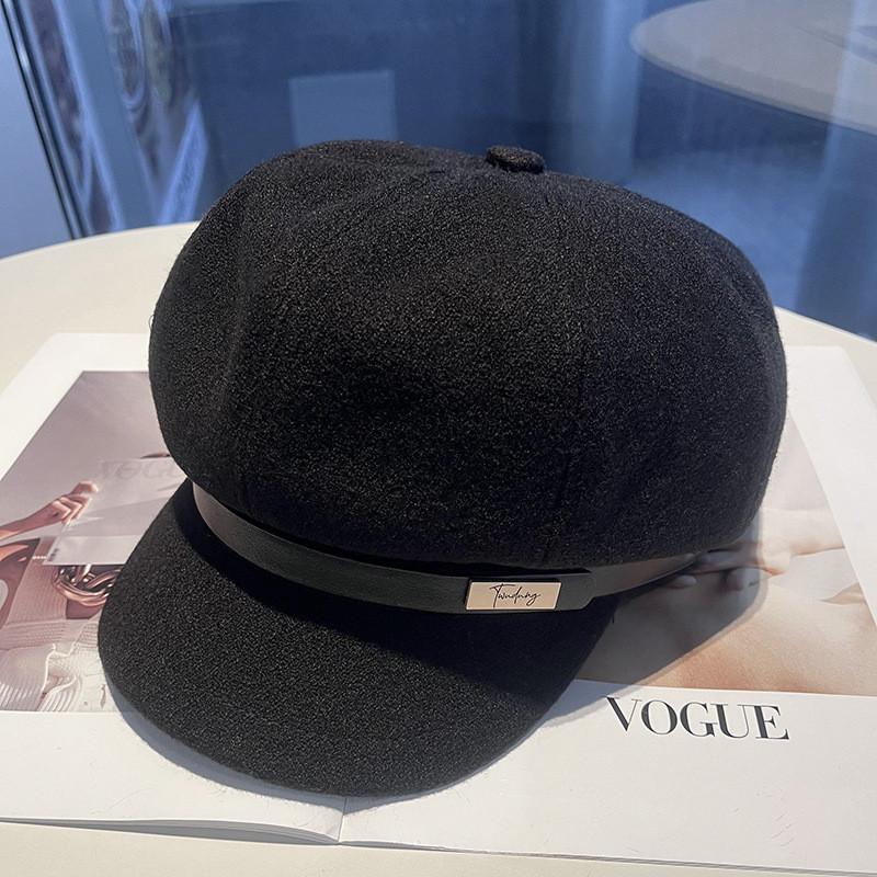 Vintage Wool Hat With Short Brim For Autumn Winter Stylish Adult Men Women