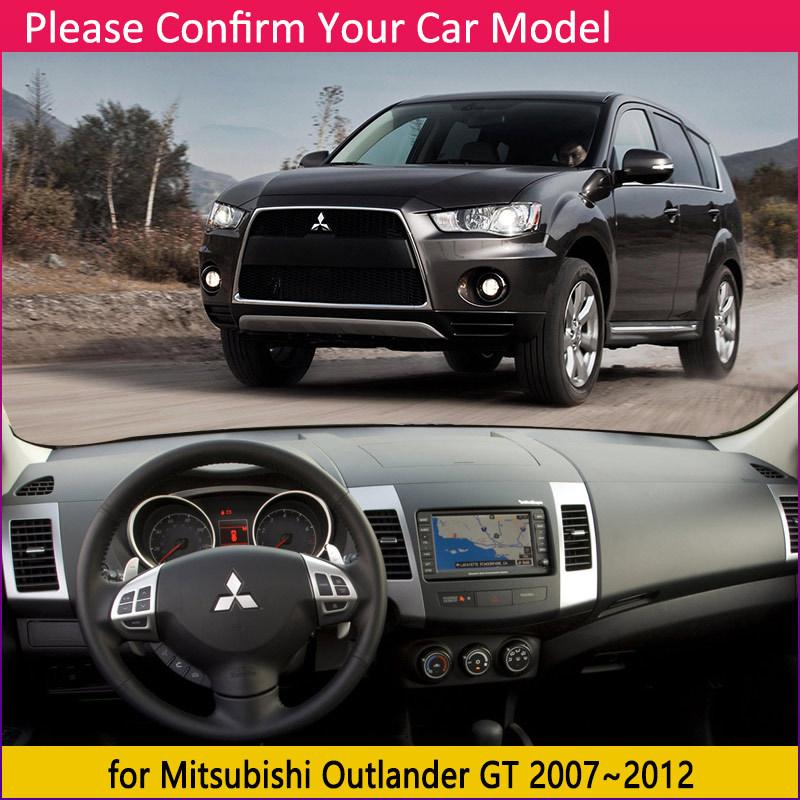 Dashmat Pad for Mitsubishi Outlander GT Peugeot 4007 Citroen C-Crosser 2007~2012 Mat Dashboard Cover Carpet Sunshade Accessories