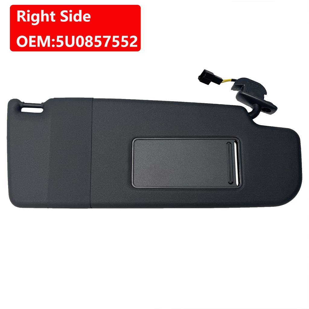 Neuer schwarzer Sonnenblende Vorne L oder R Seite Für VW Golf 4 Jetta MK4 Passat B5 Käfer Skoda 1998-2013 5U0857551 5U0857552 3B0857552