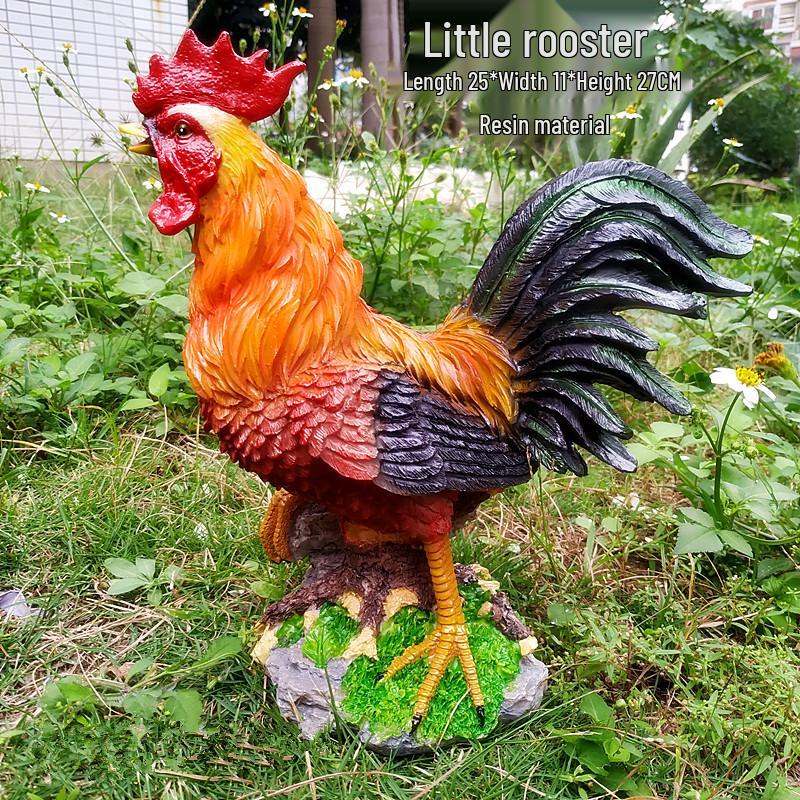 Ornamenti di Pollo in Resina: Decorazioni per Cortile e Giardino