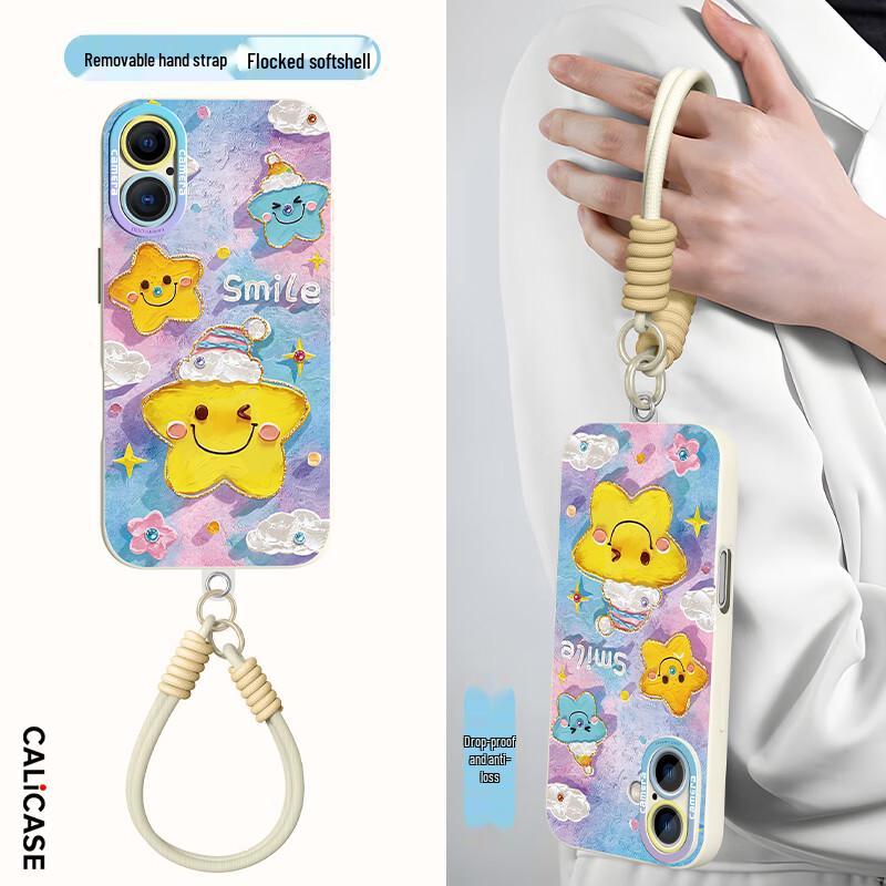 

Милий мультяшний силіконовий чохол для iPhone зі шнурком і захистом об єктива iPhone 17