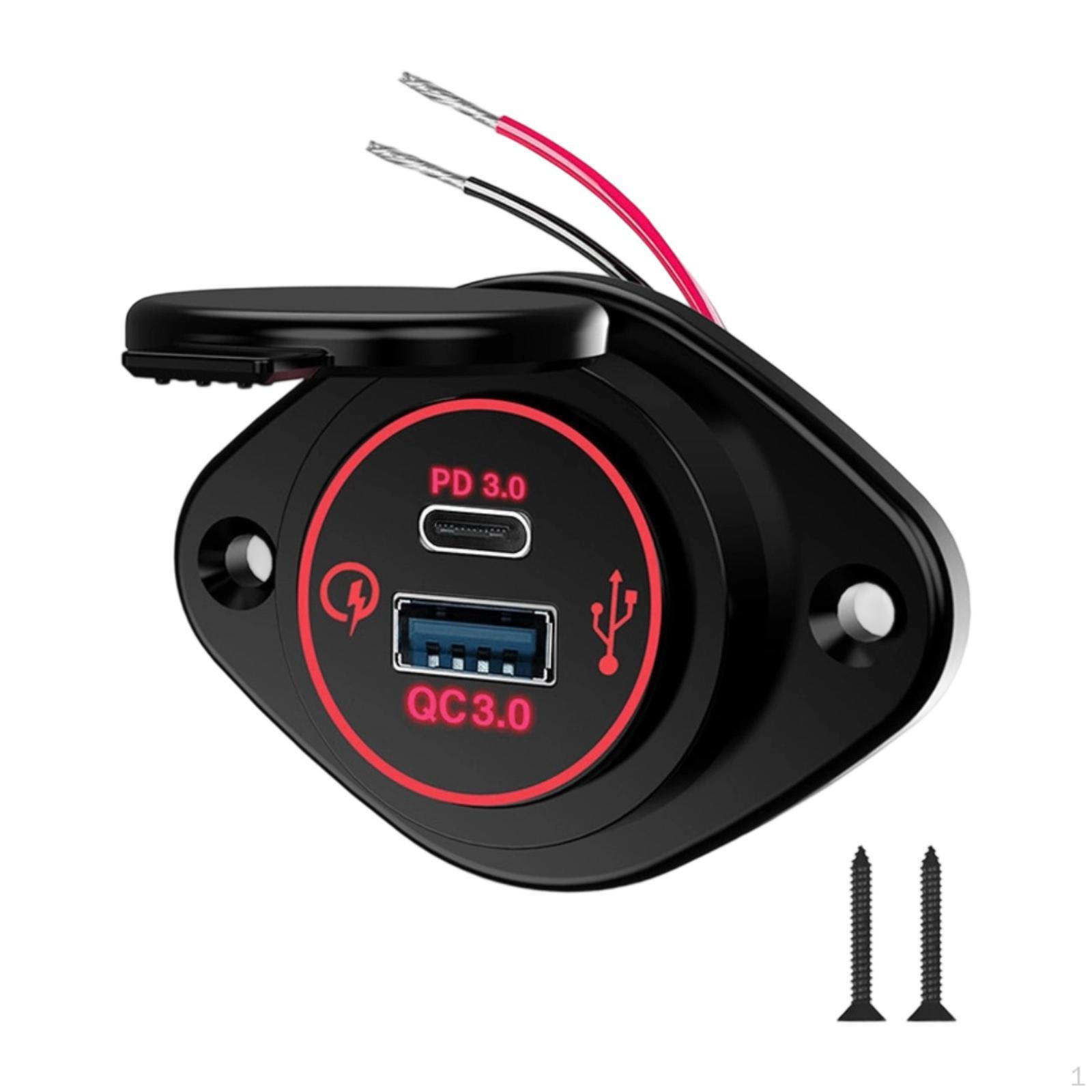 

Car Charger Waterproof Replacement DIY Fast Charging for Yacht Boat RV