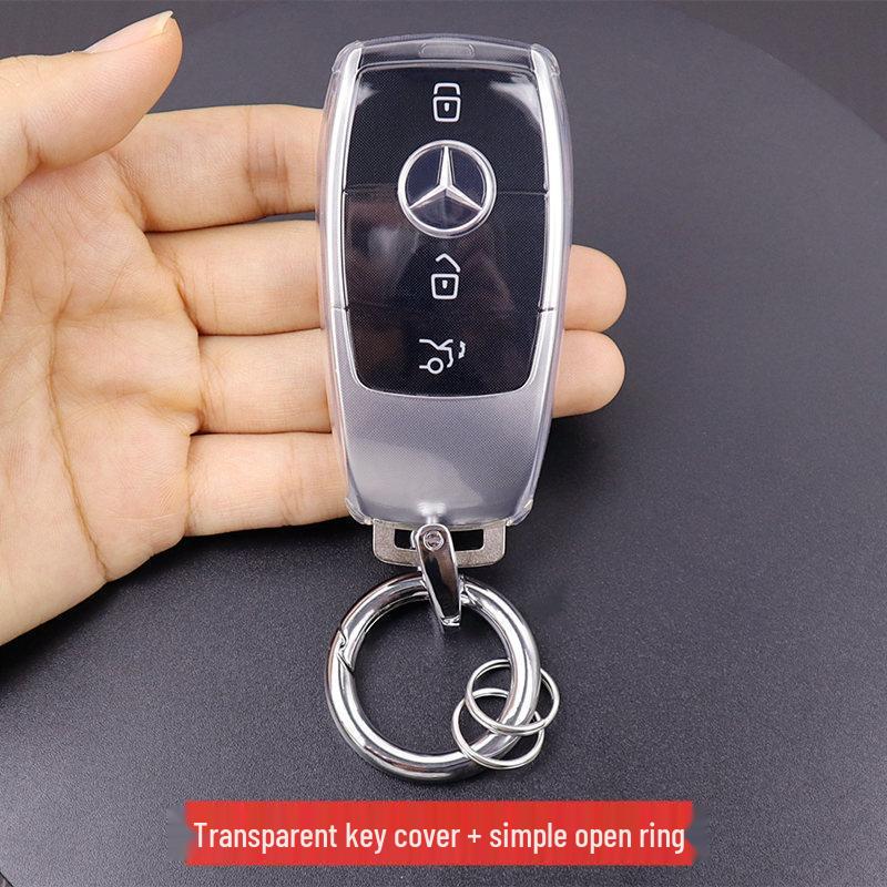 Transparent Ultra-Thin Key Case for Mercedes A200L, E300L, GLC260L, GLB, GLE350, and CLS Class