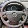 DIY Black Perforated Wooden leather Car Steering Wheel Cover for Chevrolet Lova Aveo Buick Excelle Daewoo Gentra 2013-2015