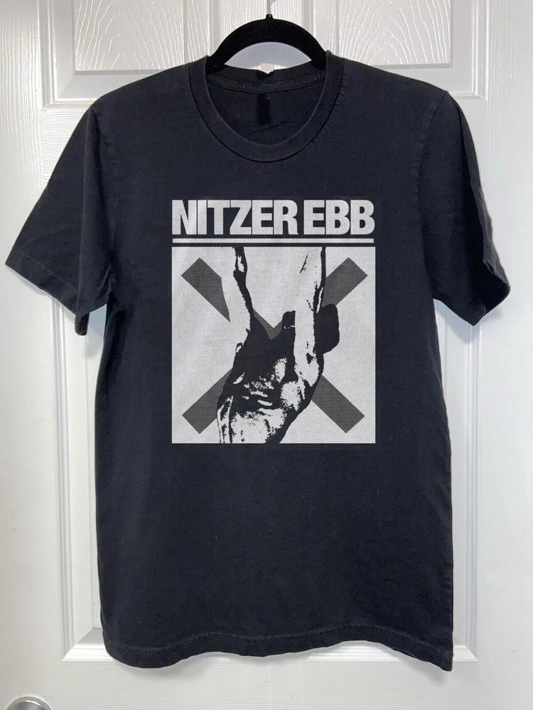 Классическая черная футболка группы Nitzer Ebb Все размеры Подарок фанатам PA202 Унисекс футболка M