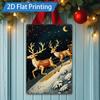 D FLAT Pc Metal Sign Vintage Santa Claus Metal Wall Art Christmas Decor