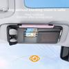 Car sun visor card bag glasses with zipper storage bag multifunctional storage bag leather storage bag for car transport