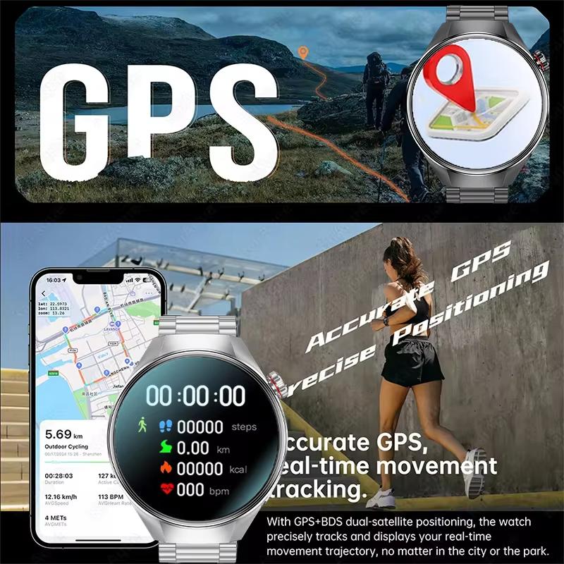 2025 New Watch G5 Plus Sports SmartWatch Men HD AMOLED Screen GPS Track Heart Rate Outdoor Waterproof Bluetooth Call Smartwatchs