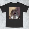 Quirky Cat T-Shirt Mewing Cursed Cat Shirt Dilly Dally Goofy Cat Dumb Meme Stupid Meme Shirts Funny Cat Clothing