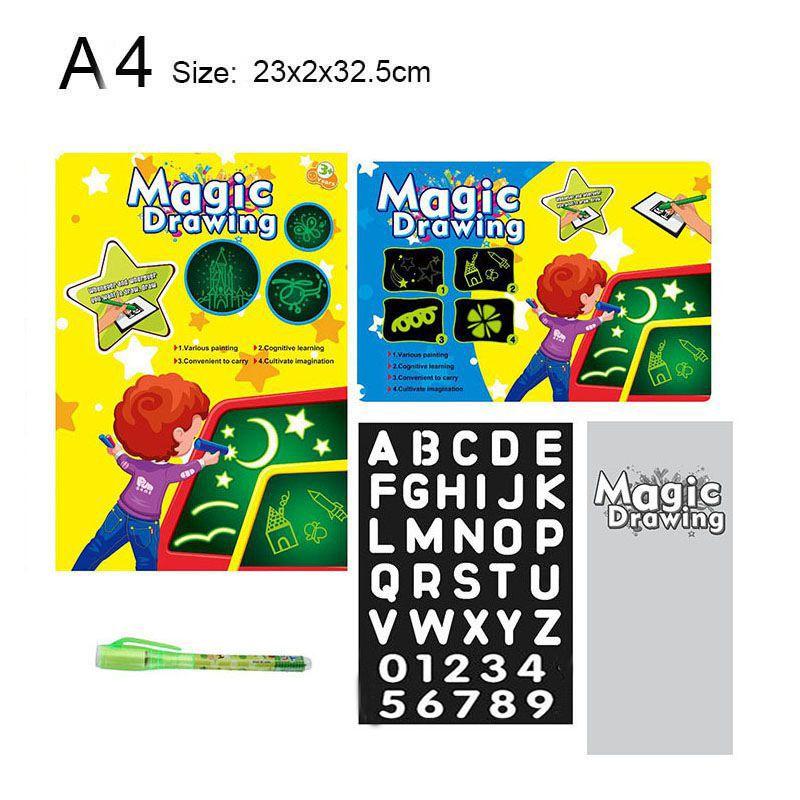 Exciting A5/a4/a3 Magic Drawing Board For Kids With Light Fun And Educational Toy