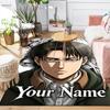 Custom 1Pc Name Flannel Personalized Rug Non Slip Floor Mat Soft Carpet for Living Bedroom Office Home Decor Gift