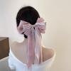 AWAYTR Lace Ribbon Bowknot Hairpin Elegant Farbic Hair Clips Valentine Headwear Girl Hair Accessories Festival Gift