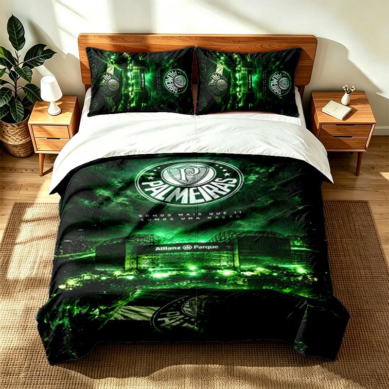 Sociedade Esportiva Palmeiras (1) 3pc set suitable for master bedrooms soft and comfortable an ideal gift for family and friends Includes one duvet co