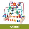 Montessori Toys Colorful Wooden Roller Coaster Educational Circle Toy for Preschool Learning Bead Maze Toy Perfect Gift for Kids