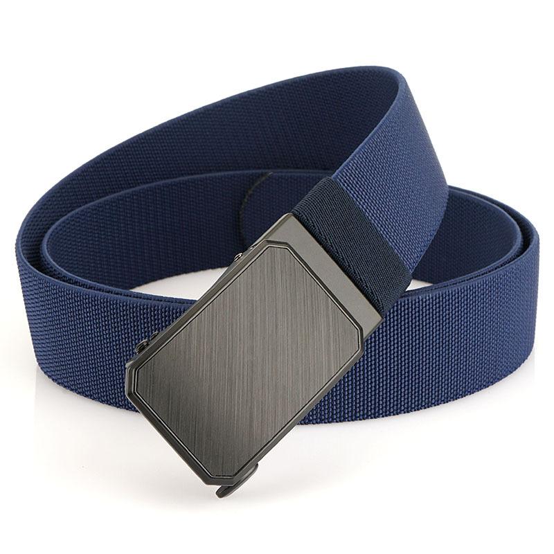 Neuer Pendlergürtel für Herren mit automatischer Schnalle aus Nylon, vielseitiger, dicker Doppelschichtgürtel für die Freizeit im Freien