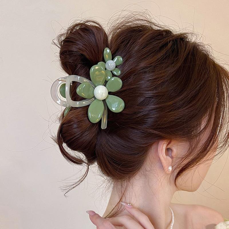 2025 New Korean Jelly Color Flower Heart Hair Claws Sweet Rhinestone Hair Clips Irregular Shark Hairpins Hair Accessories Headwear